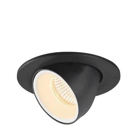 NUMINOS® GIMBLE S, encastré de plafond intérieur, 40 deg , noir/blanc, LED, 8,6W, 3000K