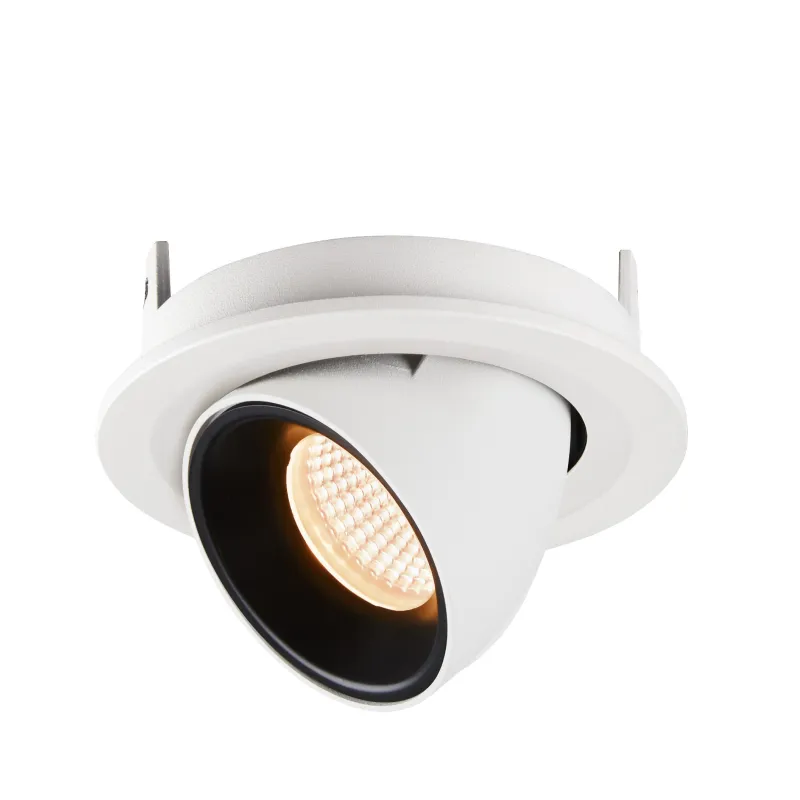 NUMINOS® GIMBLE S, encastré de plafond intérieur, 55 deg , blanc/noir, LED, 8,6W, 2700K