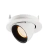NUMINOS® GIMBLE S, encastré de plafond intérieur, 55 deg , blanc/noir, LED, 8,6W, 2700K