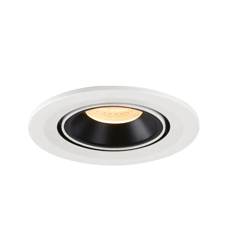 NUMINOS® GIMBLE S, encastré de plafond intérieur, 55 deg , blanc/noir, LED, 8,6W, 3000K
