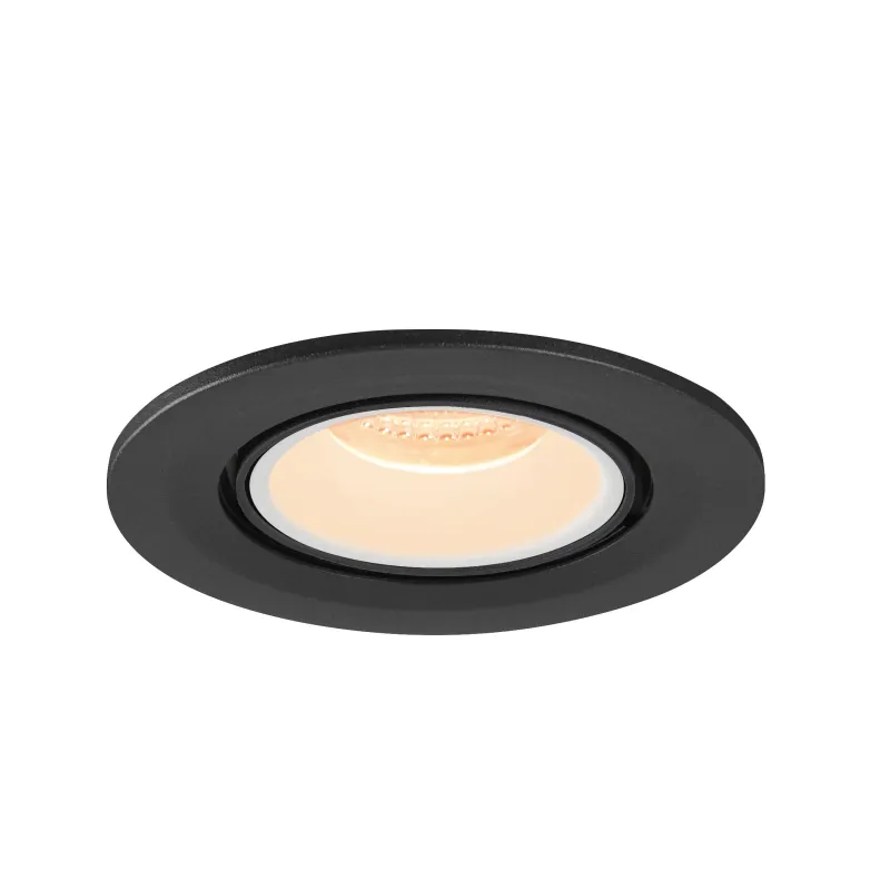 NUMINOS® GIMBLE S, encastré de plafond intérieur, 55 deg , noir/blanc, LED, 8,6W, 2700K