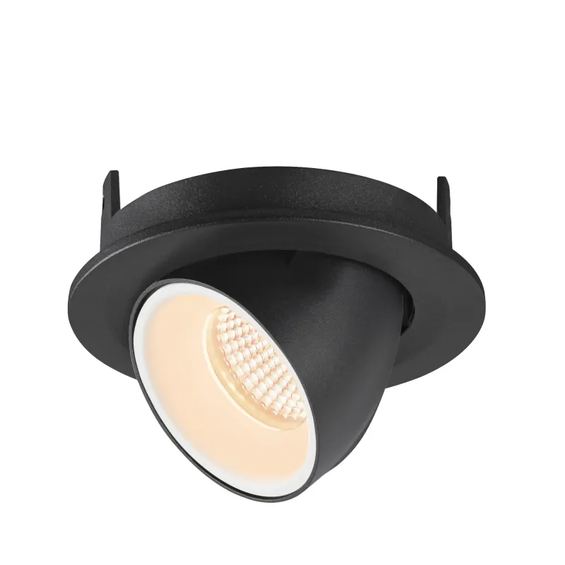 NUMINOS® GIMBLE S, encastré de plafond intérieur, 55 deg , noir/blanc, LED, 8,6W, 2700K