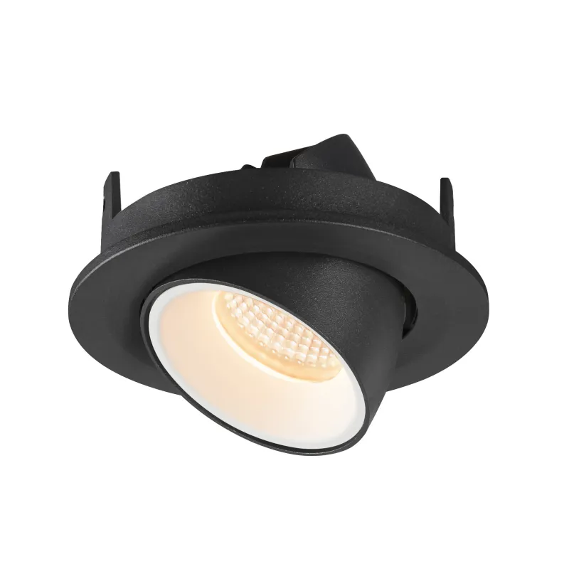 NUMINOS® GIMBLE S, encastré de plafond intérieur, 55 deg , noir/blanc, LED, 8,6W, 2700K