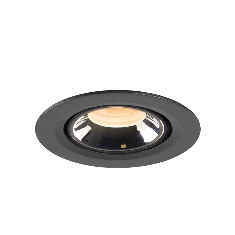 NUMINOS® GIMBLE XS, encastré de plafond intérieur, 20 deg , noir/chrome, LED, 7W, 2700K