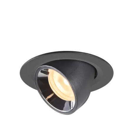 NUMINOS® GIMBLE XS, encastré de plafond intérieur, 20 deg , noir/chrome, LED, 7W, 3000K