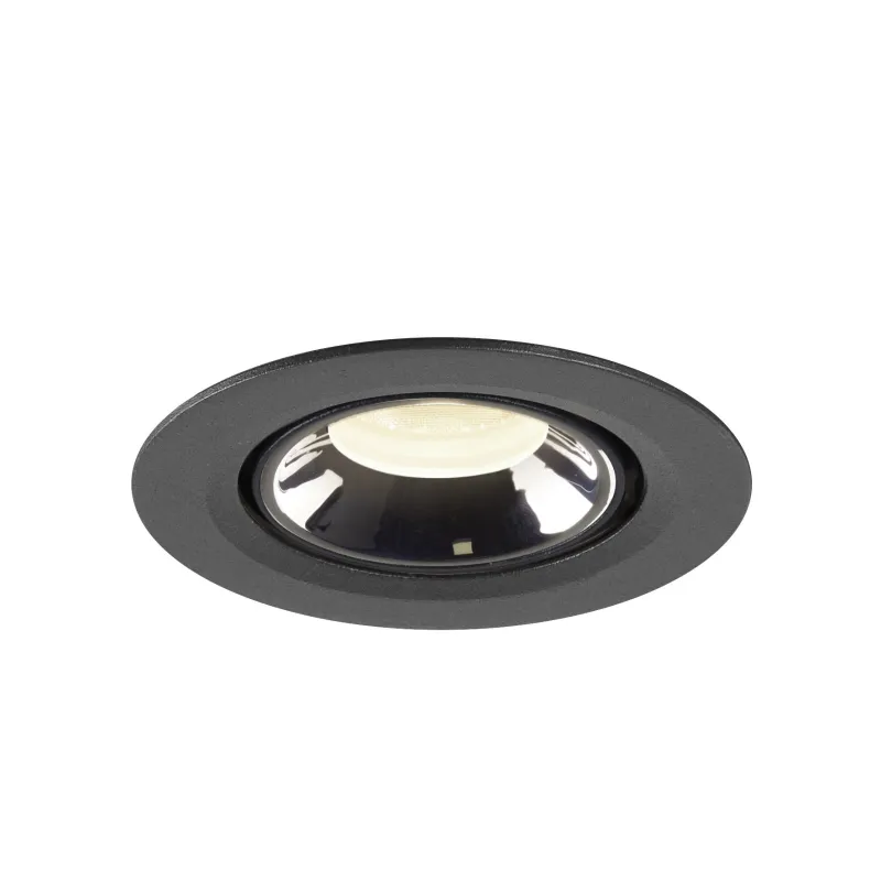 NUMINOS® GIMBLE XS, encastré de plafond intérieur, 20 deg , noir/chrome, LED, 7W, 4000K