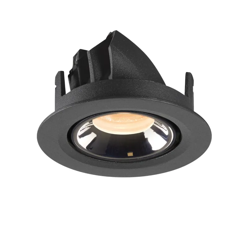 NUMINOS® GIMBLE XS, encastré de plafond intérieur, 40 deg , noir/chrome, LED, 7W, 2700K