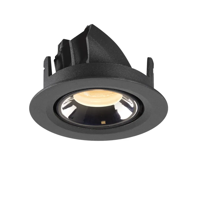 NUMINOS® GIMBLE XS, encastré de plafond intérieur, 40 deg , noir/chrome, LED, 7W, 3000K