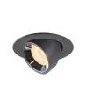 NUMINOS® GIMBLE XS, encastré de plafond intérieur, 55 deg , noir/chrome, LED, 7W, 2700K