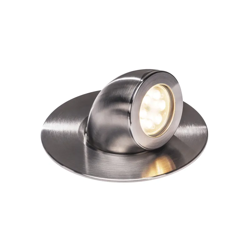 GIMBLE OUT, encastré de sol extérieur, inox brossé, LED, 13W, 3000K, IP67, inox 316