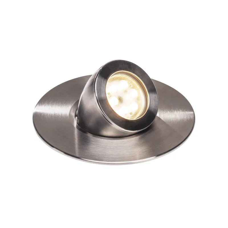 GIMBLE OUT, encastré de sol extérieur, inox brossé, LED, 13W, 3000K, IP67, inox 316