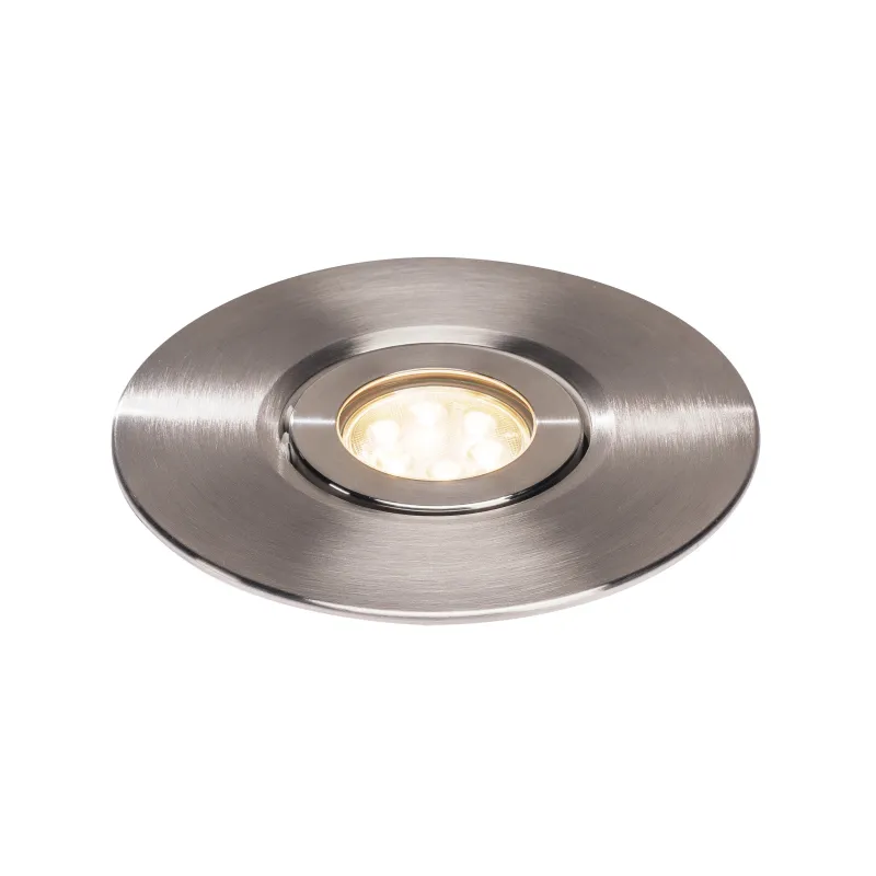 GIMBLE OUT, encastré de sol extérieur, inox brossé, LED, 13W, 3000K, IP67, inox 316