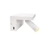 KARPO, applique intérieure, liseuse, blanc, LED, 6,6W, 3000K, variable, 2 ports USB