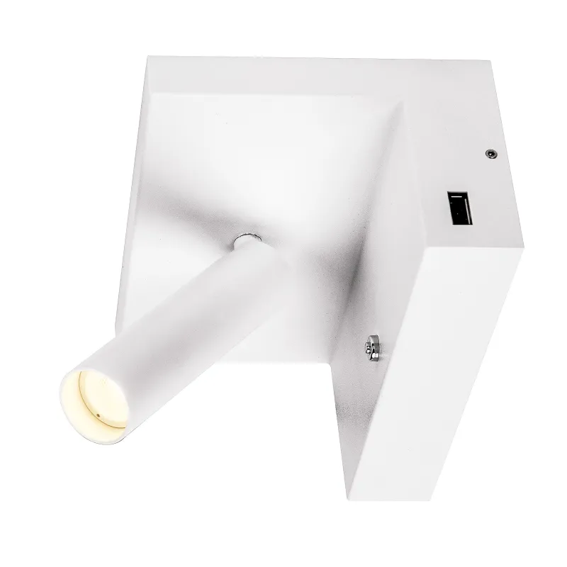 KARPO, applique intérieure, liseuse, blanc, LED, 6,6W, 3000K, variable, 2 ports USB