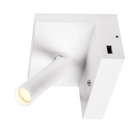 KARPO, applique intérieure, liseuse, blanc, LED, 6,6W, 3000K, variable, 2 ports USB