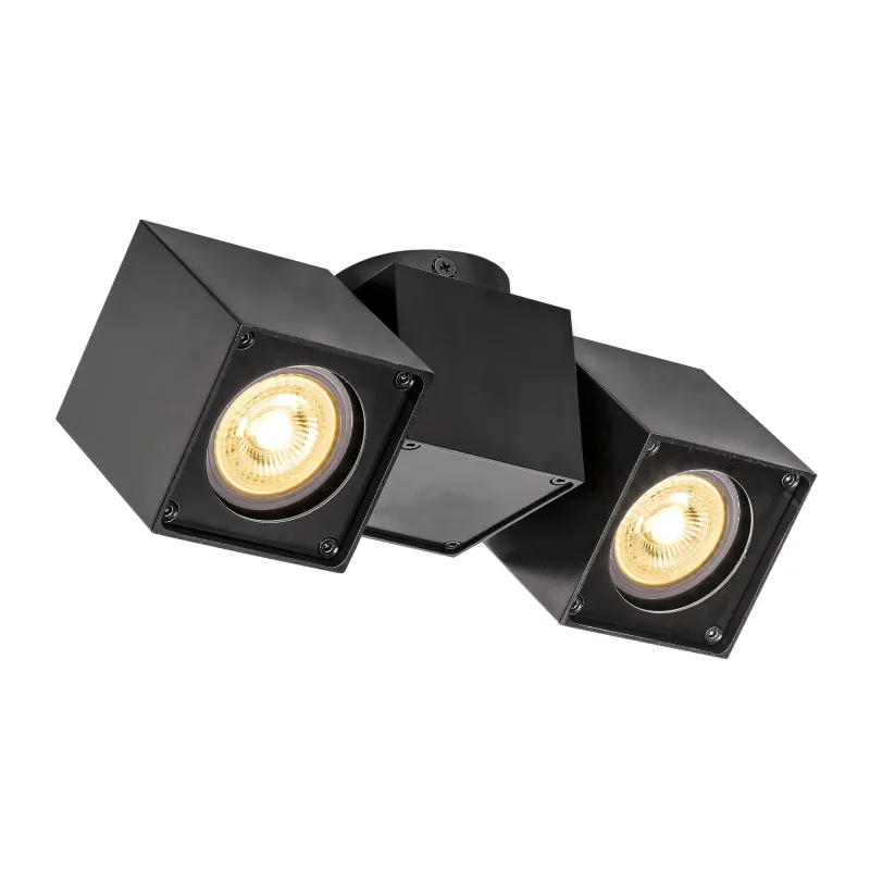 ALTRA DICE, applique et plafonnier intérieur, double, noir, GU10/QPAR51, 2x 50W max