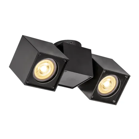ALTRA DICE, applique et plafonnier intérieur, double, noir, GU10/QPAR51, 2x 50W max