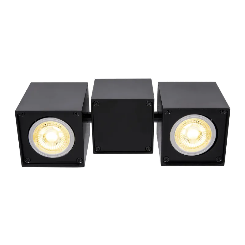 ALTRA DICE, applique et plafonnier intérieur, double, noir, GU10/QPAR51, 2x 50W max