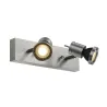 ASTO, applique et plafonnier intérieur, double, alu brossé, GU10/QPAR51, 2x 75W max