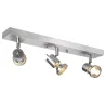 ASTO, applique et plafonnier intérieur, triple, alu brossé, GU10/QPAR51, 3x 75W max