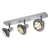 ASTO, applique et plafonnier intérieur, triple, alu brossé, GU10/QPAR51, 3x 75W max