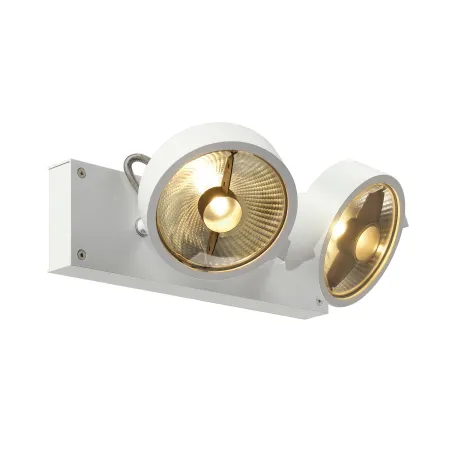 KALU, applique et plafonnier intérieur, double, blanc mat, GU10/QPAR111, 2x 75W max