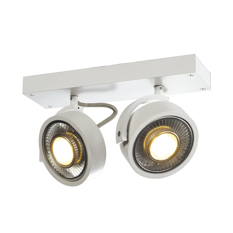 KALU, applique et plafonnier intérieur, double, blanc mat, GU10/QPAR111, 2x 75W max