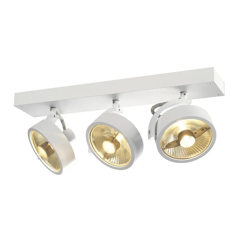 KALU, applique et plafonnier intérieur, triple, blanc mat, GU10/QPAR111, 3x 75W max