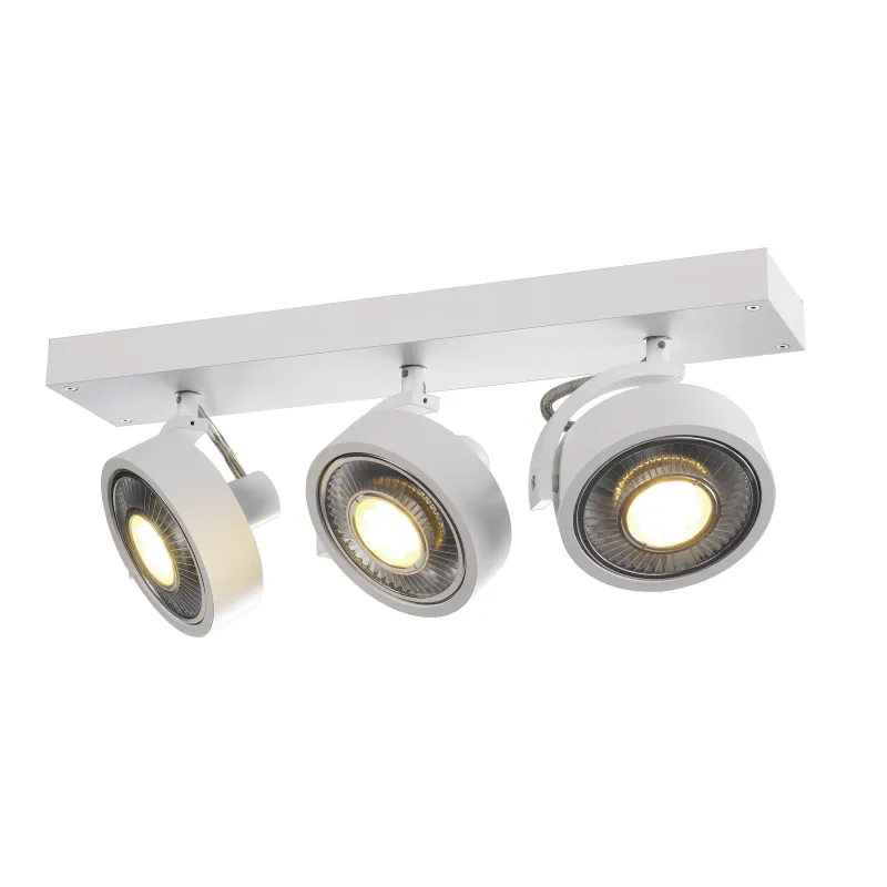 KALU, applique et plafonnier intérieur, triple, blanc mat, GU10/QPAR111, 3x 75W max
