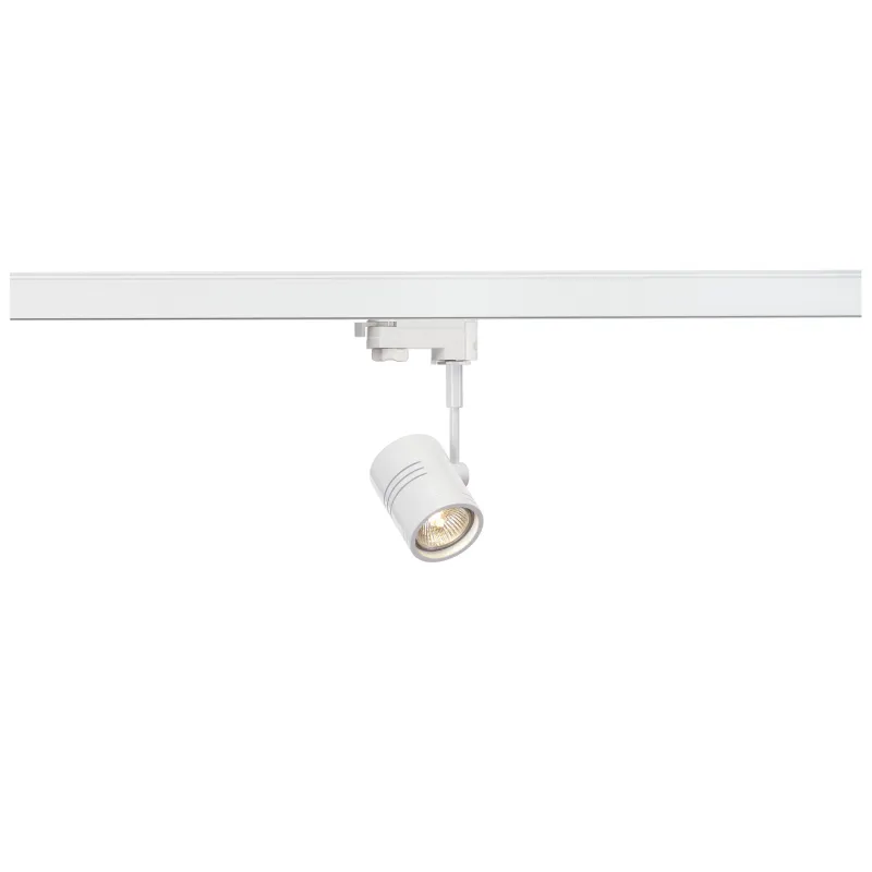 BIMA, spot pour rail 3 allumages intérieur, simple, blanc mat, GU10/QPAR51, 50W max