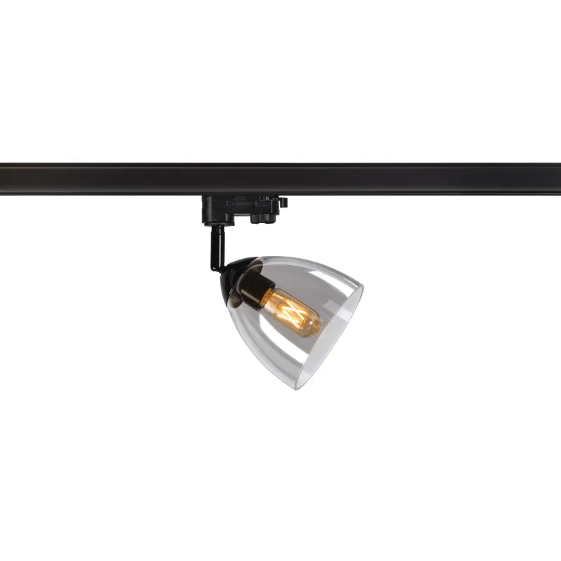 PARA CONE GL, spot pour rail 3 allumages intérieur, noir/transparent, GU10, 25W max