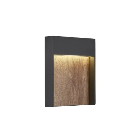 FLATT, applique extérieure, anthracite/imitation bois, LED, 14W, 3000K/4000K, IP65
