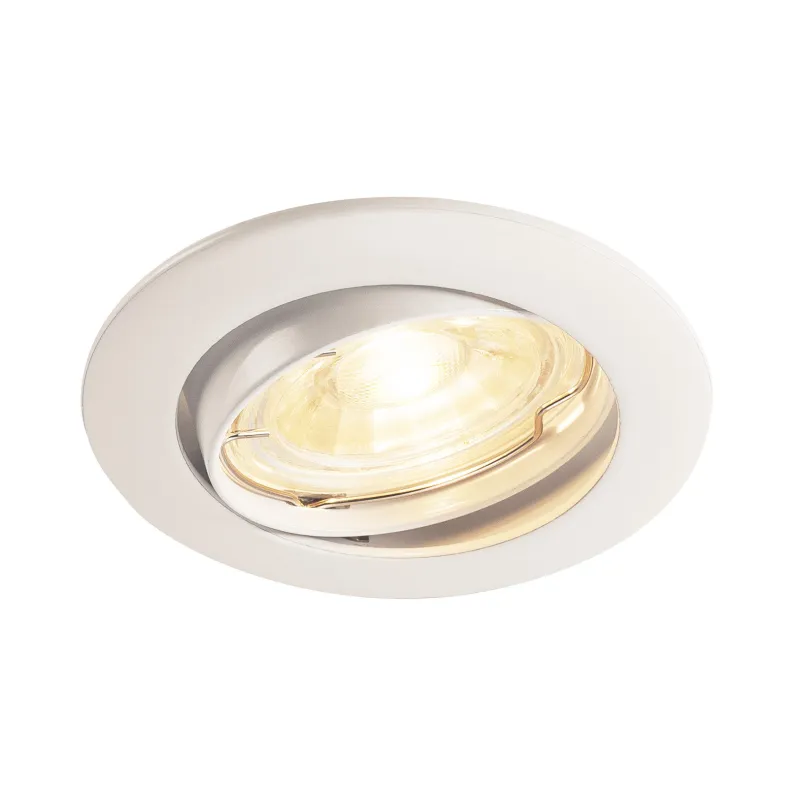 PIKA, encastré de plafond intérieur, rond, orientable, blanc, GU10/QPAR51, 50W max