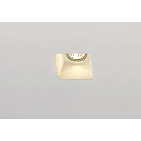 PLASTRA, encastré de plafond intérieur, carré, blanc, GU10/QPAR51, 35W max, plâtre