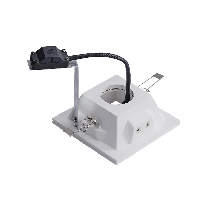 PLASTRA, encastré de plafond intérieur, carré, blanc, GU10/QPAR51, 35W max, plâtre