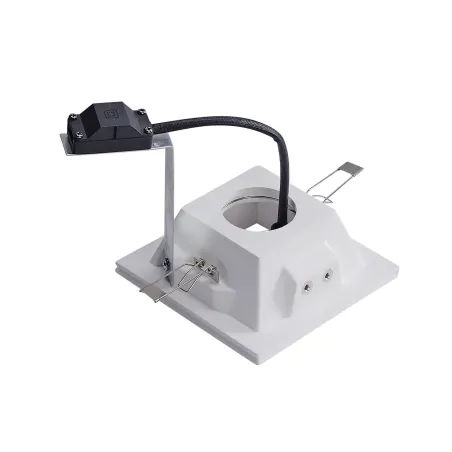 PLASTRA, encastré de plafond intérieur, carré, blanc, GU10/QPAR51, 35W max, plâtre