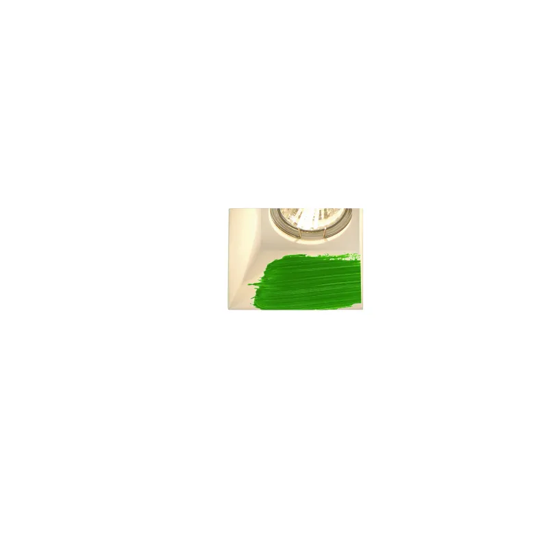 PLASTRA, encastré de plafond intérieur, carré, blanc, GU10/QPAR51, 35W max, plâtre