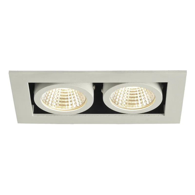 KADUX, encastré de plafond intérieur, double, blanc mat, LED, 14W, 3000K, variable