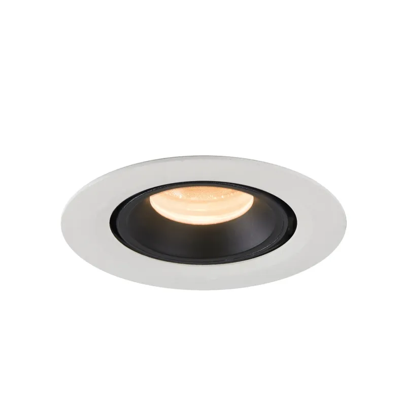 NUMINOS® GIMBLE XS, encastré de plafond intérieur, 20 deg , blanc/noir, LED, 7W, 2700K