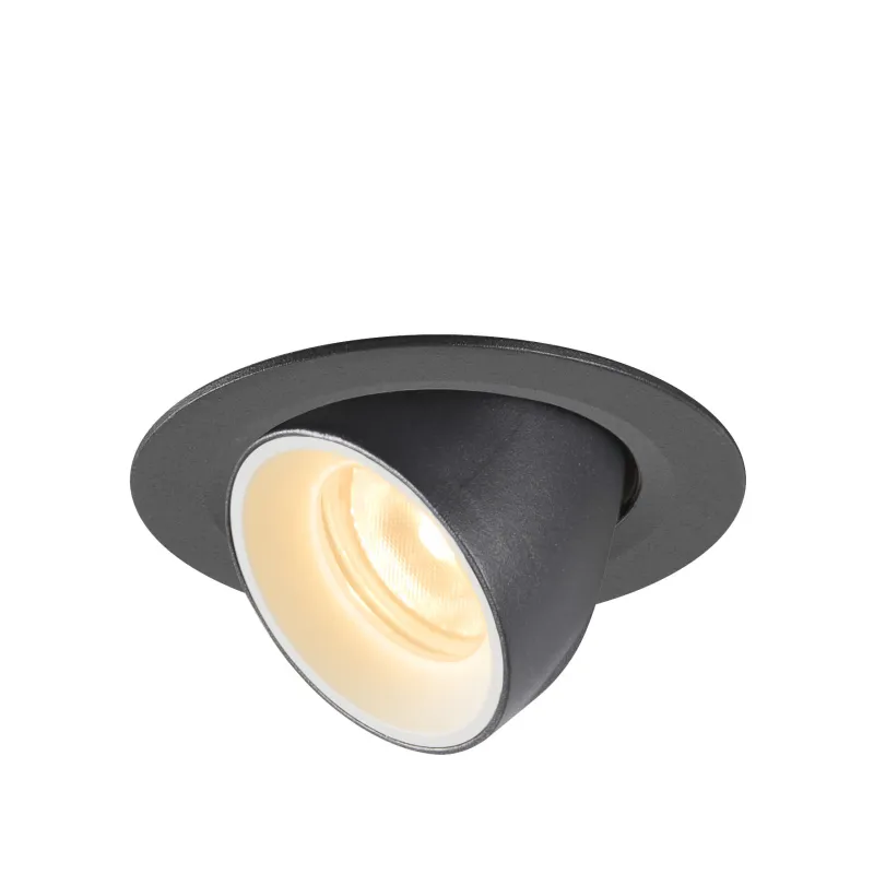 NUMINOS® GIMBLE XS, encastré de plafond intérieur, 20 deg , noir/blanc, LED, 7W, 3000K