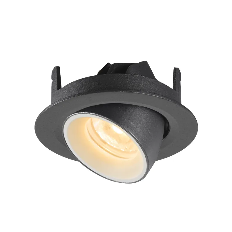 NUMINOS® GIMBLE XS, encastré de plafond intérieur, 20 deg , noir/blanc, LED, 7W, 3000K