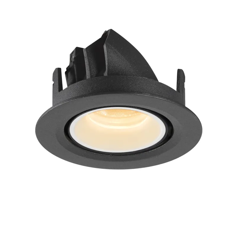 NUMINOS® GIMBLE XS, encastré de plafond intérieur, 20 deg , noir/blanc, LED, 7W, 3000K