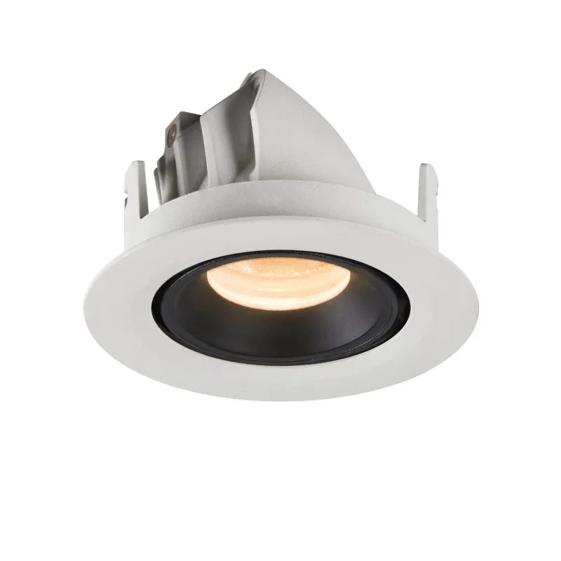 NUMINOS® GIMBLE XS, encastré de plafond intérieur, 40 deg , blanc/noir, LED, 7W, 2700K