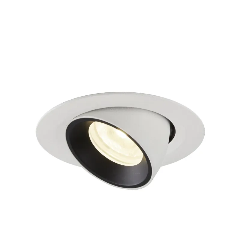 NUMINOS® GIMBLE XS, encastré de plafond intérieur, 40 deg , blanc/noir, LED, 7W, 4000K