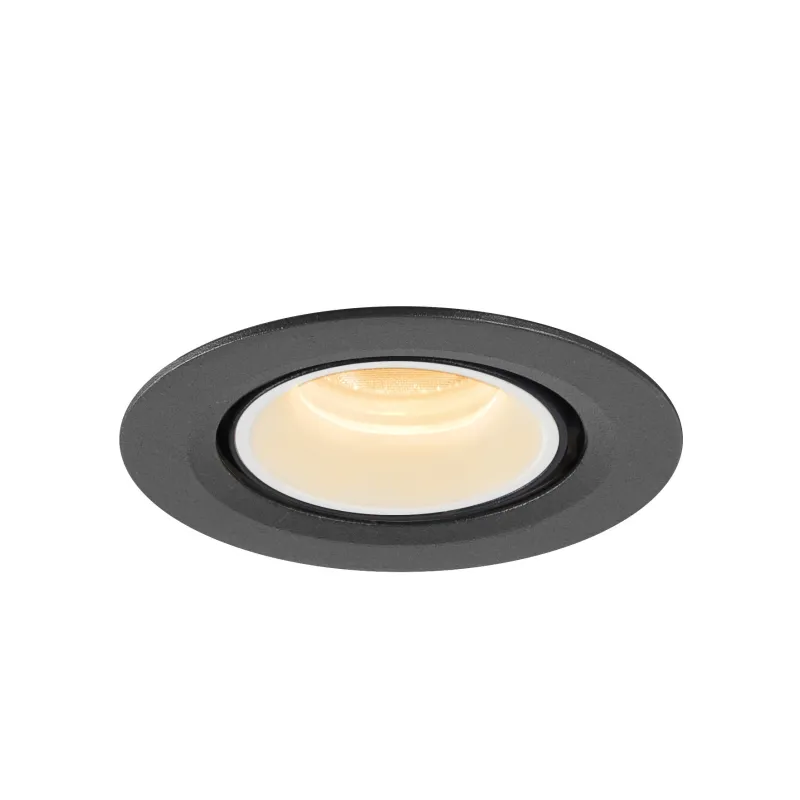 NUMINOS® GIMBLE XS, encastré de plafond intérieur, 40 deg , noir/blanc, LED, 7W, 3000K