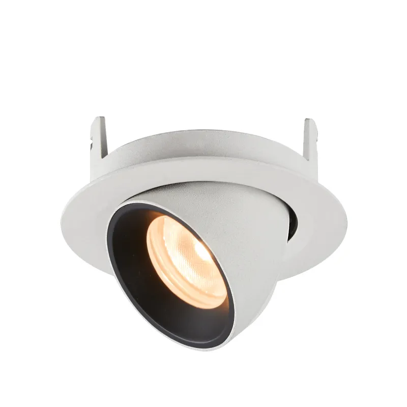 NUMINOS® GIMBLE XS, encastré de plafond intérieur, 55 deg , blanc/noir, LED, 7W, 2700K