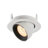 NUMINOS® GIMBLE XS, encastré de plafond intérieur, 55 deg , blanc/noir, LED, 7W, 2700K