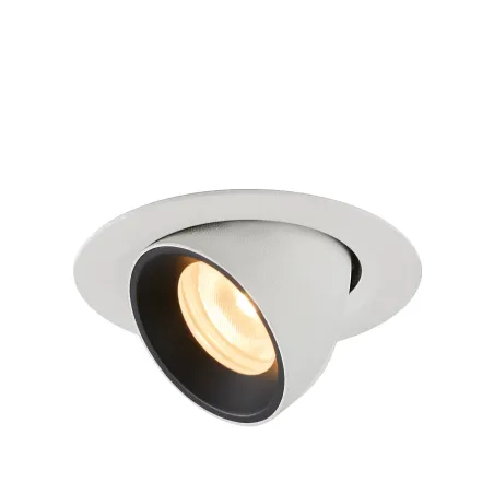 NUMINOS® GIMBLE XS, encastré de plafond intérieur, 55 deg , blanc/noir, LED, 7W, 3000K