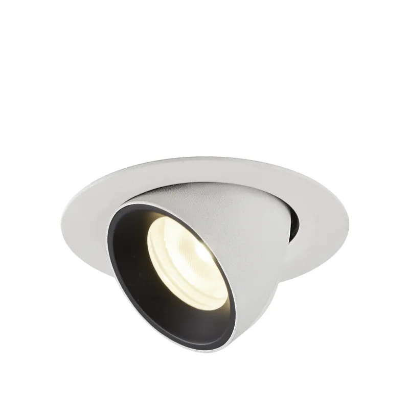 NUMINOS® GIMBLE XS, encastré de plafond intérieur, 55 deg , blanc/noir, LED, 7W, 4000K