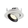 NUMINOS® GIMBLE XS, encastré de plafond intérieur, 55 deg , blanc/noir, LED, 7W, 4000K